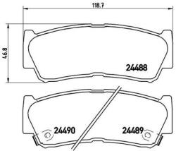 BREMBO set placute frana, frana disc BREMBO P30037 (P30037)