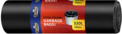 Clarina Saci menaj Extra Strong, negru, LDPE, 320L 10 buc/rola, Clarina CLA-5119