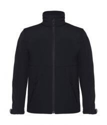 B and C Gyerek kapucnis kabát B and C Hooded Softshell/kids 7/8 (122/128), Fekete