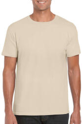 Gildan Férfi póló Rövid ujjú Gildan Softstyle Ring Spun T-Shirt - L, Homokbarna