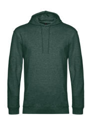 B&C Collection Férfi kapucnis hosszú ujjú pulóver B and C #Hoodie French Terry L, Heather Sötét Green