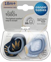 Canpol babies Canpol babies, Gold, suzeta din silicon, albastru, 18 luni+, 2 buc