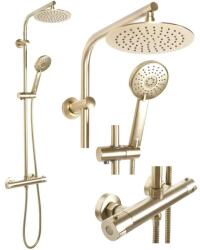 Rea Coloana de dus auriu periat cu baterie termostatata Rea Bliss (5906366002939)