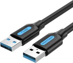 Vention USB-A 3.0/M - USB-A 3.0/M, (PVC, fekete), 0, 5m, kábel