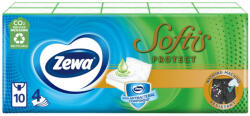 Zewa Softis Protect illatosított papír zsebkendő 4 rétegű (10x9 db)