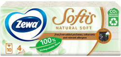 Zewa Softis Natural Soft 4 rétegű papírzsebkendő (10x9 db)