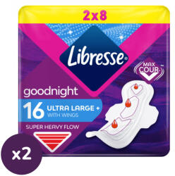 Libresse Ultra Goodnight Large Wings egészségügyi betét (4x8 db)