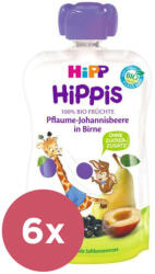 HiPP 6x HIPP HiPPiS BIO 100% gyümölcs Körte-Feketeribizli-Szilva 100 g