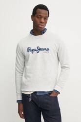 Pepe Jeans pamut melegítőfelső DORIAN CREW szürke, férfi, nyomott mintás, PM582757 - szürke L