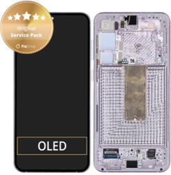 Samsung Galaxy S23 Plus S916B - LCD Kijelző + Érintőüveg + Keret (Lavender) - GH82-30478D, GH82-30476D, GH82-30477D Genuine Service Pack, Lavender