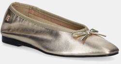 Tommy Hilfiger bőr balerina cipő BALLERINA SOFT LEATHER METALLIC sárga, FW0FW08452 - arany Női 39