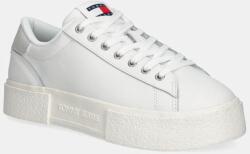 Tommy Hilfiger bőr sportcipő TJW FLATFORM SNEAKER fehér, EN0EN02698 - fehér Női 39