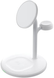 Green Cell MagScape induktív töltőállvány 3 az 1-ben MagSafe iPhone, Apple Watch, AirPods és más vezeték nélküli fejhallgatók számára MSST-GC-3IN1-W (36758)