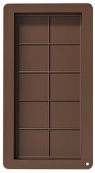 MRG Forma Silicon Pentru Ciocolata Dubai MRG YH1160, 25x13.5 cm, Grosime 2 cm, 10 Alveole, Usor de Curatat, Silicon Alimentar, Maro