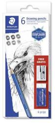 STAEDTLER Grafitceruza készlet, hegyező, radír, STAEDTLER Mars Lumograph 100, 6 keménység, 8db/bliszt (61 100 C6)