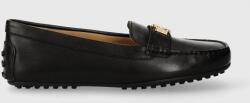 Lauren Ralph Lauren bőr mokaszin Barnsbury fekete, női, lapos talpú, 802925635001, 802852847007 - fekete Női 41