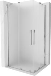 Mexen Velar Duo tolóajtós zuhanykabin 90 x 80 cm, matt króm - 871-090-080-32-01 (871-090-080-32-01)