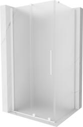 Mexen Velar tolóajtós zuhanykabin 130 x 80 cm, zúzott üveg, fehér - 871-130-080-31-20 (871-130-080-31-20)