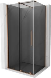 Mexen Velar tolóajtós zuhanykabin 130 x 90 cm, grafit, kefe réz - 871-130-090-41-65 (871-130-090-41-65)