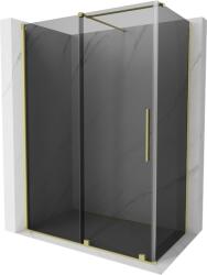 Mexen Velar tolóajtós zuhanykabin 140 x 70 cm, grafit, kefe arany - 871-140-070-41-55 (871-140-070-41-55)