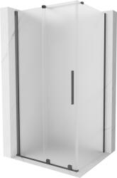 Mexen Velar tolóajtós zuhanykabin 100 x 90 cm, deres, szálcsiszolt gun gray - 871-100-090-31-66 (871-100-090-31-66)