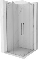 Mexen Velar Duo tolóajtós zuhanykabin 90 x 90 cm, Átlátszó, Króm - 871-090-090-02-01 (871-090-090-02-01)