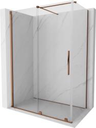 Mexen Velar tolóajtós zuhanykabin 140 x 70 cm, Átlátszó, Rózsaszín-arany - 871-140-070-01-60 (871-140-070-01-60)