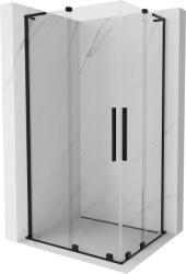 Mexen Velar L Duo tolóajtós zuhanykabin 90 x 80 cm, átlátszó, fekete - 871-090-080-02-03-70 (871-090-080-02-03-70)