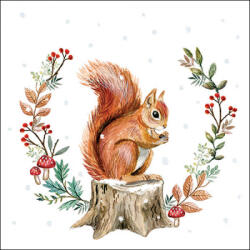 Ambiente Karácsonyi mintás papírszalvéta - 33x33cm, 20db-os - Storing for winter