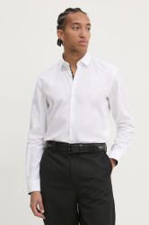 HUGO BOSS pamut ing férfi, galléros, fehér, slim, 50534044 - fehér 39