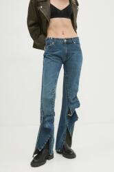 Y/Project farmer EVERGREEN HOOK AND EYE SLIM JEANS női, magas derekú, 107PA002 - kék 25