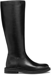 GEOX bőr csizma D SERILDA fekete, női, lapos talpú, D46WYA 00043 C9999 - fekete Női 37
