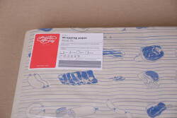 BontaBag Halványszürke fóliázott húscsomagoló papír kék színű hús mintával - 60x40 cm / 15 kg