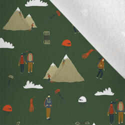 Takoy Funkcionális termo fésült jersey hegymászók sötétzöld alapon - nagyított minta