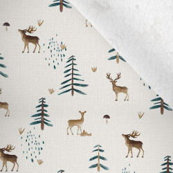 Takoy Funkcionális termo fésült jersey szarvas az erdőben - nagyított minta