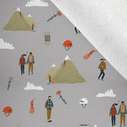 Takoy Funkcionális termo fésült jersey hegymászók szürke alapon - nagyított minta