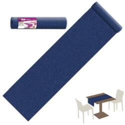 Pack Service asztali futó 40 cm x 24 m textilhatású - sötétkék