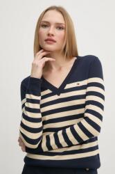 Tommy Hilfiger pulóver könnyű, női, sötétkék, WW0WW40098 - sötétkék S