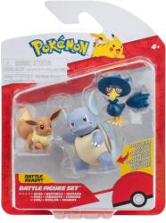 Pokémon - set 3 figurine de actiune, eevee #1, murkrow, wartortle w21 (BPKW3895) Figurina