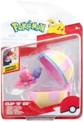 Pokémon - set 2 figurine clip n go, tinkatink with heal ball w18 (BPKW3631) Figurina