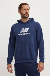 New Balance felső Sport Essentials sötétkék, férfi, nyomott mintás, kapucnis, MT41501NNY - sötétkék L