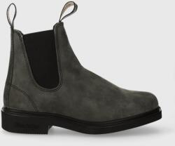 Blundstone magasszárú cipő velúrból szürke, női, lapos talpú, 1308. Rustic. Black - szürke Női 41