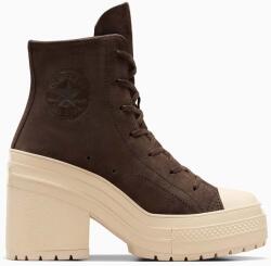 Converse velúr teniszcipő Chuck 70 De Luxe Heel Platform fekete, A11542C - fekete Női 38