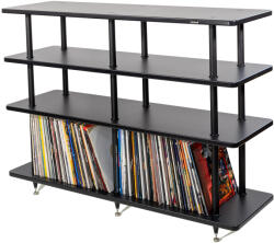 SolidSteel Rack Hi-Fi Pentru Sistem AV Si Depozitare Vinliuri Solidsteel VL-3, Negru