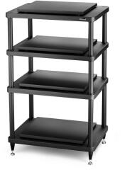 SolidSteel Rack Hi-Fi Solidsteel S5-4 Negru, 4 Polite, Seria Advanced