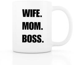 MOM BOSS fehér bögre