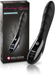 mystim Sizzling Simon - вибриращ електростимулиращ вибратор - черен - desirel