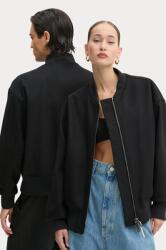 Sunnei jacheta bomber din lana culoarea negru, de tranzitie, RTWXOUW009 9BYH-KUU02I_99X (RTWXOUW009)