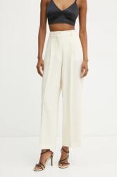 Weekend Max Mara pantaloni femei, culoarea bej, drept, high waist, 2425136091600 9BYH-SPD044_01X (2425136091600)