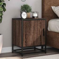 vidaXL éjjeliszekrények 2 db barna tölgy 40x31x50 cm műfából és fémből (848718)